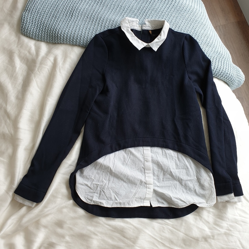 Longsleeve knit and button down set